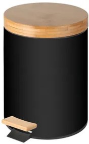 G-Кош с педал и бамбуков капак 5lt - Черен (99033-004-B)