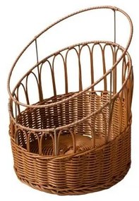 Водоустойчив кръгъл панер PVC за франзели кафяв ф33x21.5x39см GCC-(674508B)