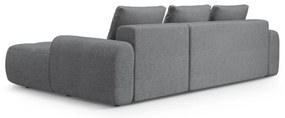 Сив сгъваем/с място за съхранение ъглов диван (десен ъгъл) Linz – Cosmopolitan Design