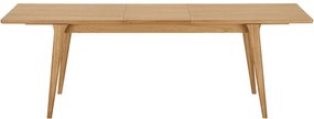 Сгъваема трапезна маса с допълнителна плоча от декор от дъб 90x180 cm Darwin – House Nordic