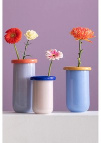 Синя стъклена ваза (височина 25 cm) Plegado – PT LIVING