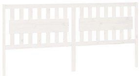 818591 vidaXL Горна табла за легло, бяла, 205,5x4x100 см, бор масив