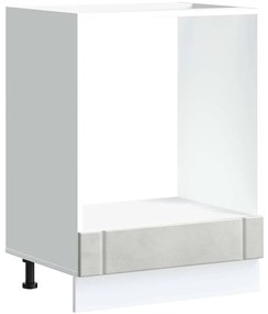 853761 vidaXL Шкаф за фурна, Lucca, бетонно сив, инженерно дърво