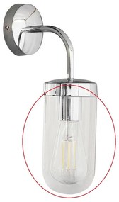 Rabalux 19984 - Резервно стъкло за стенна лампа YAGO E27