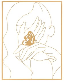 Метална декорация за стена 60x80 cm Hands on Face - Mauro Ferretti