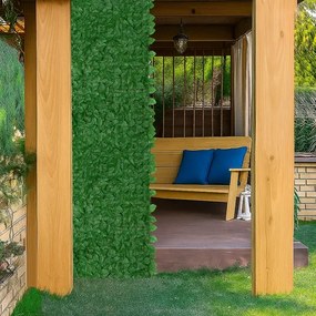 Изкуствен жив плет - зелено уединение за вашата градина, балкон или тераса 5 x 0,5 m