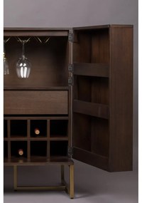 Шкаф за вино от екзотично дърво за 24 бутилки, 100x100 cm Class - Dutchbone