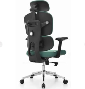 Ергономичен офис стол от мрежа HC-1053 в елегантно евкалиптово зелено