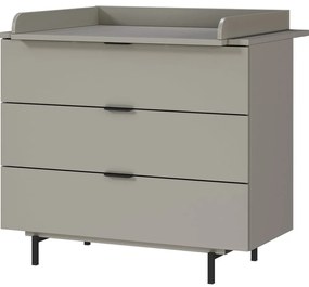 Сив детски скрин с маса за преповиване 105x102x54 cm Tomino – Germania