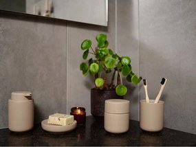 Бежова глинена чаша за четки за зъби Ume – Zone