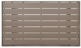 316584 vidaXL Градинска маса, сива, 120x70x66 cм, полиратан