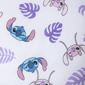 Лилаво единично памучно детско спално бельо 140x200 cm Lilo and Stitch "Kiss" – Jerry Fabrics