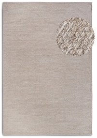 Бежов ръчно изработен килим със смес от вълна 120x170 cm Pradesh Linen White – Elle Decoration