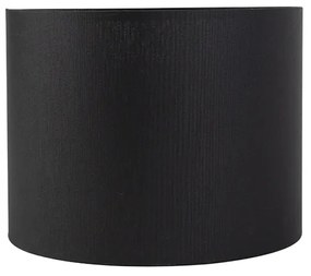 Памучен абажур черен кръгъл 18/18/14