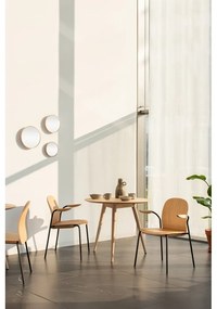 Кафяви/в цвят кафяв коняк трапезни столове в комплект за подреждане 2 бр. от декор от орех Book – Gazzda