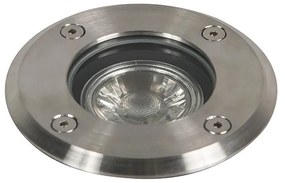 Външни наземни прожектори стомана 11см IP67 - Basic Round