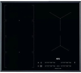 Керамичен плот за вграждане AEG IKE64471FB(ST), 7350 W, 4 зони, 15 степени, FlexiBridge, Hob2Hood, Индукционен, Черен