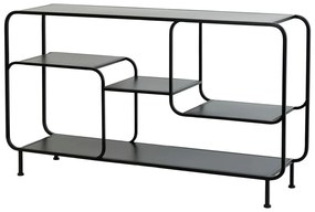 Черна метална етажерка за книги 141x81,5 cm Winston - Light &amp; Living