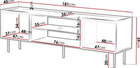 ТV шкаф Lucca 2D-Leuko