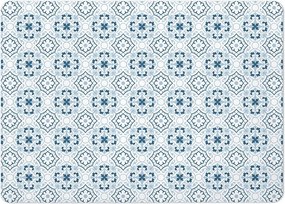 Бяло-син килим за баня от диатомична глина 50x70 cm Atlanta – douceur d'intérieur