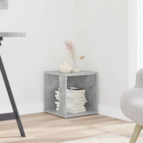 809012 vidaXL Странична маса, бетонно сива, 33x33x34,5 см, инженерно дърво