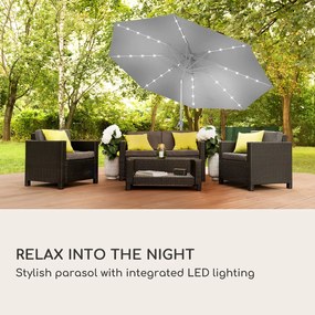 Blumfeldt Calais, чадър, LED, алуминиева рамка, полиестерно покритие, UV защита 50
