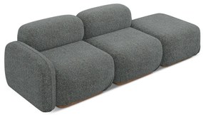 Сив модулна лежанка (ляв ъгъл) Ailani – Makamii