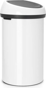 Кош за боклук Brabantia Touch Bin 647246, 60 л, Плавно и безшумно отваряне, Бял