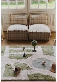 Памучно детско килимче за игра в зелен и кремав цвят 90x130 cm Hyde Park – Lorena Canals