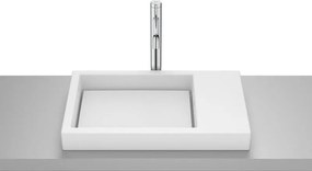 Умивалник за монтаж върху плот, без отвор за смесител, Horizon-S, 600 x 380 x 80mm, matt white
