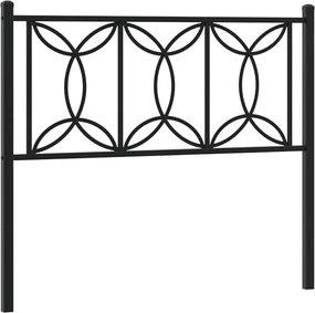 376158 vidaXL Метална резервна табла за легло, черна, 107 см