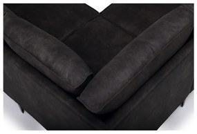 Тъмносив ъглов диван от изкуствена кожа (ляв ъгъл) Copenhagen - Scandic