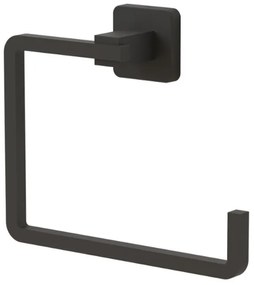 Закачалка за кърпа TEKNO TEL TR MG 335B, 19х14х6 см, Закрепване с дюбел, Матово черно