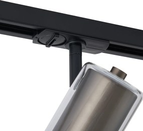 Modern railsysteem zwart met 5 spots gunmetal 1-fase - Iconic Lloyd