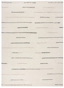 Кремав ръчно изработен вълнен килим 120x170 cm Dottie Linear – Flair Rugs