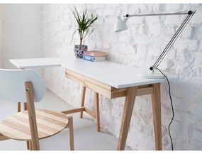 Работна маса с бял плот 85x135 cm Luka - Ragaba