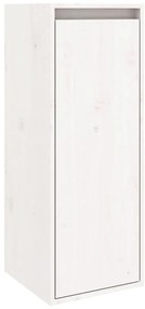 813497 vidaXL Стенен шкаф, бял, 30x30x80 см, борово дърво масив