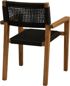 Черен градински стол от масивно дърво Anzio – House Nordic