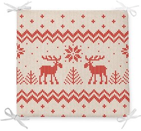 Коледна възглавница за сядане с памук Весела Коледа, 42 x 42 cm - Minimalist Cushion Covers