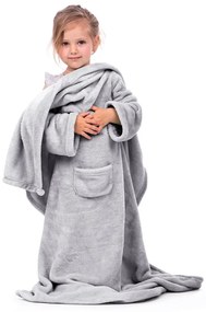 Сиво детско одеяло с ръкави Lazykids Lazy Kids - DecoKing