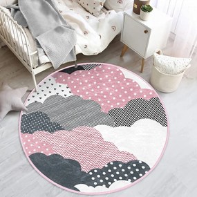 Розово-сив детски килим ø 120 cm Comfort - Mila Home