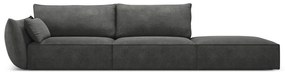 Сив шезлонг (ляв ъгъл) Vanda – Mazzini Sofas