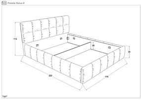 Тапицирана спалня за матрак 160/200 Фиорела Делукс