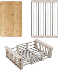 Virtuvinės plautuvės priedų rinkinys 3 dalių REA Beige