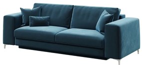 Тъмно синьо кадифе, разтегателен диван Devichy , 256 cm Rothe - devichy