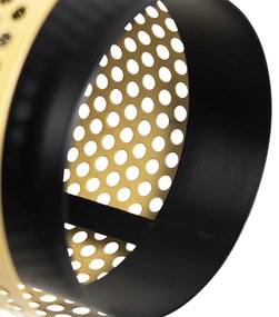 Индустриална настолна лампа черна със злато - Kayden