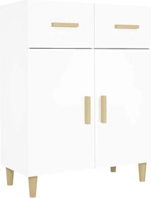 812186 vidaXL Сайдборд, бял, 69,5x34x89 см, инженерно дърво