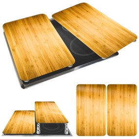 Капаци за печка 2 бр. от закалено стъкло 52x30 cm Wooden – Maximex