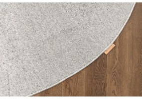 Светлосив вълнен кръгъл килим ø 200 cm Morphic Botanica – Agnella