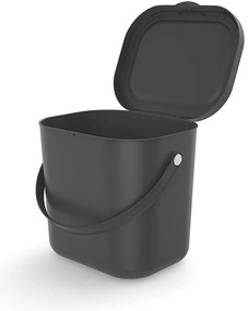Тъмносив контейнер за компостируеми отпадъци 6 l Albula – Rotho